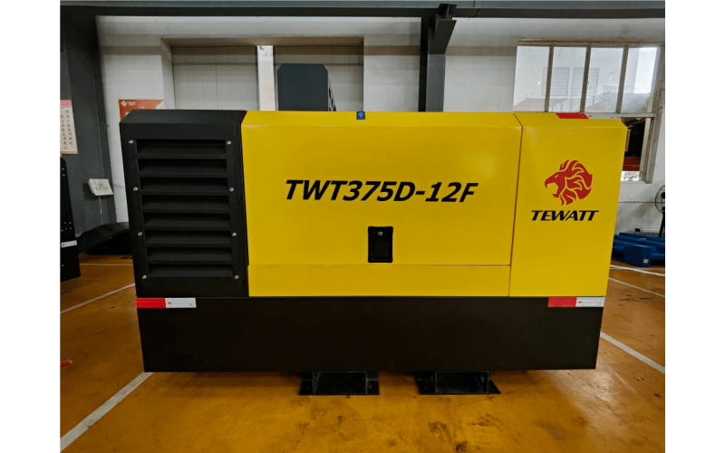 Аренда дизельного компрессора Tewatt для буровых работ TWT375-12, 10,6 м3/мин